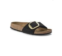 Birkenstock Madrid Big Buckle Womens Nubuck Leather Sandals - Black - Black - UK5.5 EU39 US8 Narrow