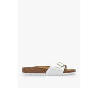 BIRKENSTOCK Madrid Birko-Flor Patent White Mules Size: 41, Colour: Whi