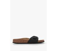 BIRKENSTOCK Madrid Black Birko-Flor Mules Size: 38, Colour: Black Leat