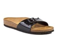 BIRKENSTOCK MADRID PATENT BLACK MEDIUM/NARROW WIDTH SANDALS GLOSSY SHINY