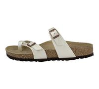 Birkenstock Mayari Birko-flor Nubuck Flip Flops Girl, white, 39 EU Étroit