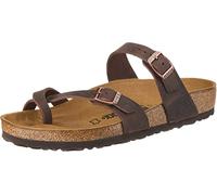 Birkenstock MAYARI Greased leather, Women's Flip Flops, Brown (Habana Habana), 4.5 UK (37 EU)