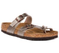 Birkenstock Mayari Toe Loop Strap Birko Flor Womens Sandal In Beige UK 4 - 8
