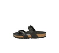 Birkenstock Mayari Triples Black1029171 Flip Flops Black Woman, Leather Covered Cork Sole, Ergonomic, Black Triples Black, 6.5 UK