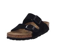 Birkenstock Men's Arizona SFB Black, Suede Leather Slippers, 9 UK