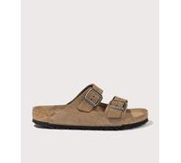 BIRKENSTOCK Mens Arizona Suede Leather Sandals - Colour: Dark Tea Tonal FB - Size: 8