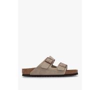BIRKENSTOCK Men's Arizona Taupe Suede Two Bar Mules Mens Eu Sizes: 45,