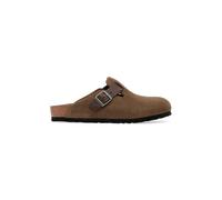 Birkenstock Mens BOSTON CLOGS DARK TEA - Brown Cotton - Size UK 10