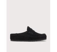 BIRKENSTOCK Mens Naples Wrapped Suede Leather Clogs - Colour: Black - Size: 8