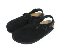 Birkenstock Men's Sandals, Tokio Suede, Leather, Regular Fit, Wide, Tokio Suede, Black