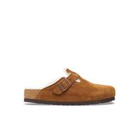 Birkenstock 1001140-13 Boston Fur Sheepskin Tan Suede Mens Mules 44