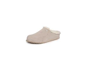 Birkenstock Men's Zermatt Shearling Slippers, Stone Coin, Grey, Tan, 9 Medium US