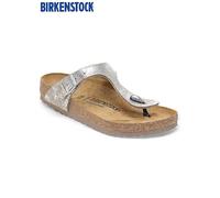 Birkenstock Metallics Silver Gizeh Synthetic Ladies Sandals Metallic Silver