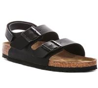 Birkenstock Milano AS Kids Birko-Flor Three Strap Maximum Grip Compact Outdoor Sandals Black