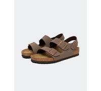 Birkenstock Milano Birko-Flor Nubuck Unisex Sandals - Mocha - UK4.5 EU37 Narrow