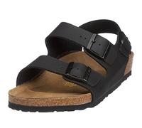 Birkenstock Milano Birko-Flor, Unisex-Adult Sandals, Black, 7.5 UK