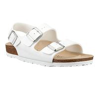 Birkenstock Milano Birko-Flor, Unisex-Adult Sandals, White, 5 UK