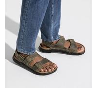 BIRKENSTOCK MILANO CROSSTOWN MEN KHAKI LEATHER MEN'S SANDALS REGULAR/WIDE WIDTH
