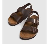 Birkenstock Milano Birko Flor Dark Brown Narrow Sandals EU 38 Regular