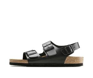 Birkenstock Milano Series Cowhide Sandals Black Version Unisex 34191 2-2.5
