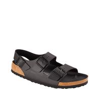 BIRKENSTOCK MILANO TRIPLES BLACK FOOTBED MEDIUM/NARROW WIDTH BACKSTRAP SANDALS M