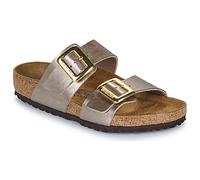 Birkenstock Sydney Cushion Taupe Womens Slide Sandals 102935650 in a Plain Man-made in Size 36