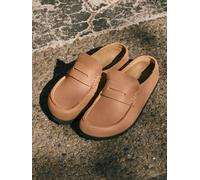 Birkenstock Naples Wrapped Oiled Leather Clog, Brown, Size 7, Women Brown