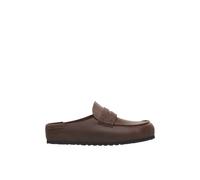 Birkenstock Naples Wrapped Oiled Leather - male - Birkenstock - Mules - Brown - 11 UK - Shoes 11 UK