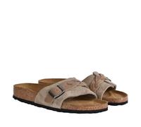 BIRKENSTOCK OITA BRAIDED TAUPE CROSSED LEATHER SLIPPER