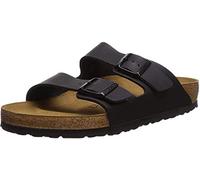 Birkenstock Pantoletten Arizona, Unisex Adult Buckle Shoes, Black Black Oiled Leather, 11 UK