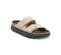 Birkenstock Arizona Chunky Beige Womens Slide Sandals 103056850 in a Plain BirkoFlor in Size 38