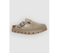 Birkenstock Papillio Boston Chunky Suede Leather Clogs taupe 37