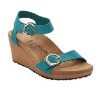 Birkenstock Papillio Soley Wedge Sandals (Embossed Biscay Bay, US Footwear Size System, Adult, Women, Numeric Range, Narrow, 10, 10.5)