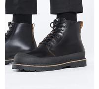 BIRKENSTOCK PRESCOTT LACE MEN BLACK REGULAR/WIDE WIDTH LEATHER ANKLE BOOTS