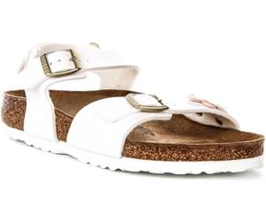 Birkenstock Rio Plain Kids Undefined's 2 Buk Strp Over Heel Vlc Strap Sandals, White, 7-7.5 Little Kid