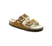 Birkenstock - Sandals - Arizona Shearling Suede Leather Mink for Men in Leather - Size 9 UK - Brown Brown 9 UK