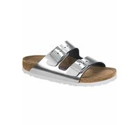Birkenstock - Sandals - Arizona W SFB LENA Metallic Silver for Women in Leather - Size 39 - Grey Grey 39