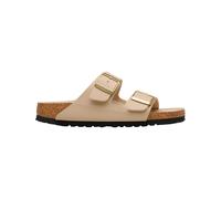 Birkenstock - Sandals with 2 adjustable belt loops - Arizona Birko-Flor Narrow Triples Sandcastle/Oyster for Women in Leather - Size 5 UK - Beige Beige 5 UK