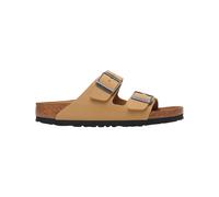 Birkenstock - Sandals with 2 belt loops and adjustable buckle - Arizona Birkibuc Narrow Latte Cream for Women in Leather - Size 4,5 UK - Brown Brown 4.5 UK