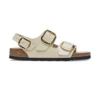 Birkenstock Sandals Woman Milano BIG Buckle 1025395 Ecru Beige Shiny with Buckles