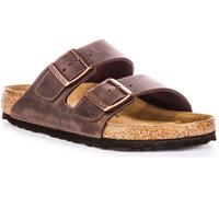 Birkenstock Slide 2 Strap Buckles Arizon Womens Sandals In Dark Brown UK 4 - 12