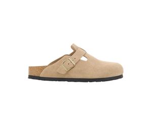 Birkenstock - Suede leather clogs - Boston LEVE Narrow Sandcastle for Women in Leather - Size 7 UK - Beige Beige 7 UK