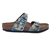Birkenstock Sydney Birko Flor Summer Unisex Shoes, Floral Blue/Multi-colored, 6 Women/4 Men