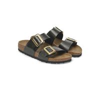 Birkenstock Sydney Cushion Big Buckle Womens Birko-Flor Patent Sandals - Graceful Licorice - Graceful Licorice - UK5 EU38 Narrow