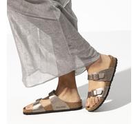BIRKENSTOCK SYDNEY GRACEFUL TAUPE MEDIUM/NARROW WIDTH SANDALS SHINY