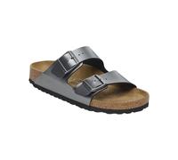 Arizona Double Band Sandal with Buckles, Metallic Black N, 8 UK