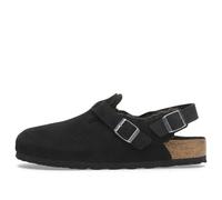Birkenstock Tokio Shearling Suede 'Black' 1028328 13-13.5