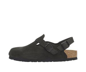 Birkenstock Tokio Taupe Suede Sandals 'Black' 1028337 8-8.5