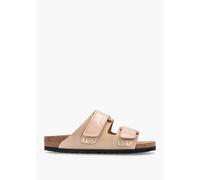 BIRKENSTOCK Uji New Beige Nubuck Leather Two Bar Mules Size: 37, Colou
