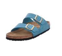 Birkenstock Women's Arizona Slim Fit Oiled Leather Double Strap Sandals - Biscay Blue - UK 7.5